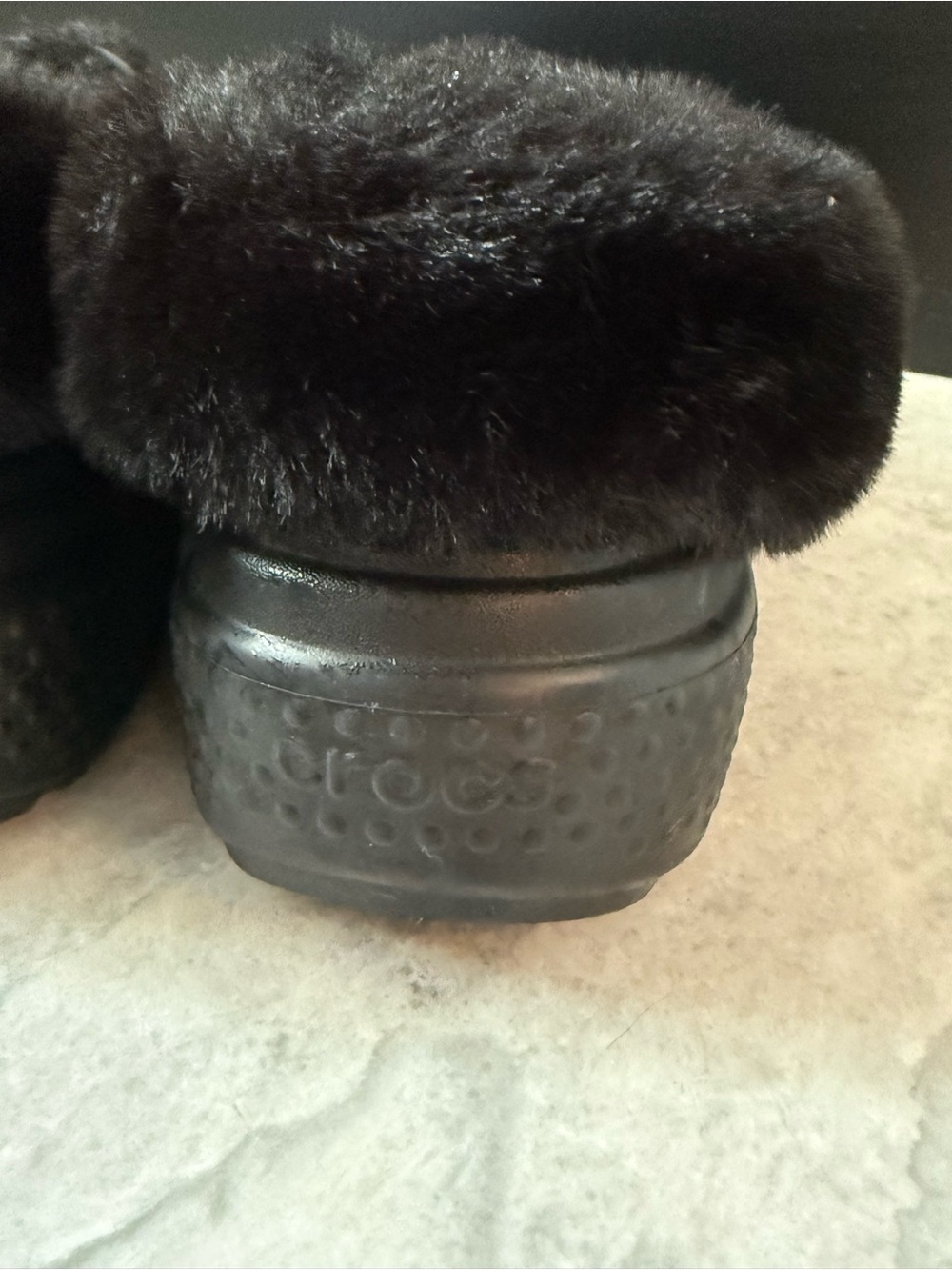 Crocs STOMP Quilted Clog Faux Fur Platform Sandals Clogs Women’s Sz 10 Mens 8 - Picture 9 of 11